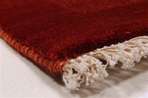 Gabbeh Red Hand Knotted 30 X 50 Area Rug 250-27669 Image 3