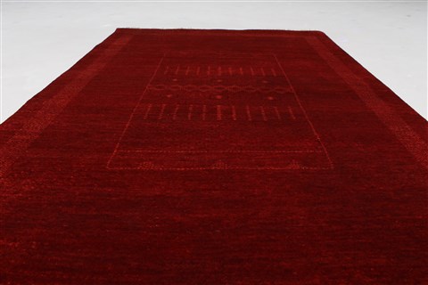Gabbeh Red Hand Knotted 30 X 50 Area Rug 250-27669 Image 4