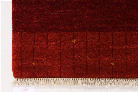 Gabbeh Red Hand Knotted 30 X 50 Area Rug 250-27675 Image 3