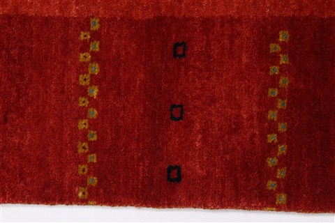 Gabbeh Red Hand Knotted 30 X 52 Area Rug 250-27677 Image 1