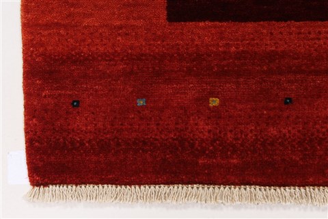 Gabbeh Red Hand Knotted 30 X 52 Area Rug 250-27677 Image 2