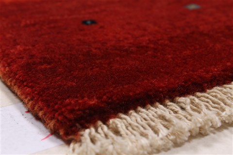 Gabbeh Red Hand Knotted 30 X 52 Area Rug 250-27677 Image 3