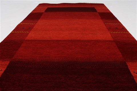 Gabbeh Red Hand Knotted 30 X 52 Area Rug 250-27677 Image 6