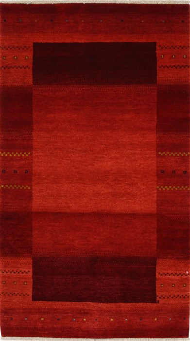 Gabbeh Red Hand Knotted 30 X 52 Area Rug 250-27677 Image 0
