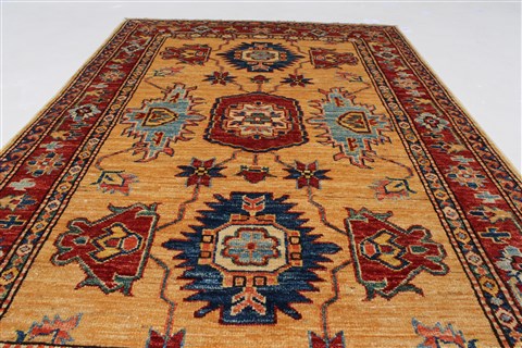 Kazak Blue Hand Knotted 31 X 410 Area Rug 250-27678 Image 2