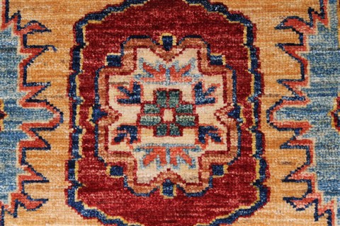 Kazak Blue Hand Knotted 31 X 410 Area Rug 250-27678 Image 4