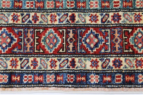 Kazak Beige Hand Knotted 33 X 411 Area Rug 250-27681 Image 3