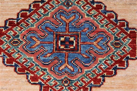 Kazak Beige Hand Knotted 33 X 411 Area Rug 250-27681 Image 5