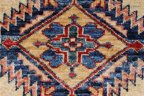 Kazak Beige Hand Knotted 211 X 49 Area Rug 250-27682 Image 2