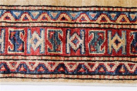 Kazak Beige Hand Knotted 211 X 49 Area Rug 250-27682 Image 6