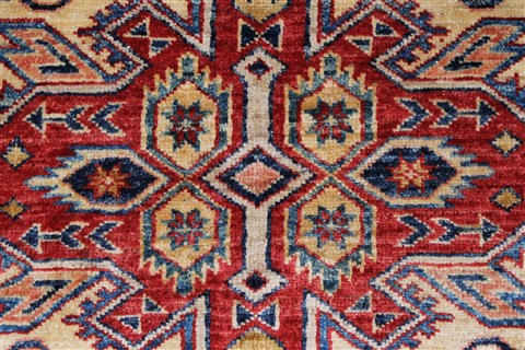 Kazak Beige Hand Knotted 211 X 49 Area Rug 250-27682 Image 7