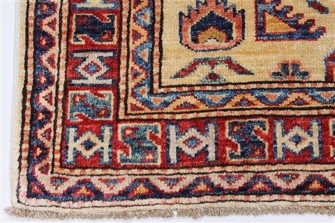 Kazak Beige Hand Knotted 211 X 49 Area Rug 250-27682 Image 8
