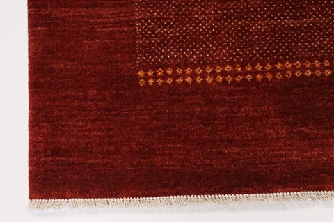 Gabbeh Red Hand Knotted 30 X 52 Area Rug 250-27684 Image 3