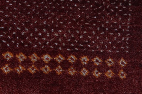 Gabbeh Red Hand Knotted 30 X 52 Area Rug 250-27684 Image 5