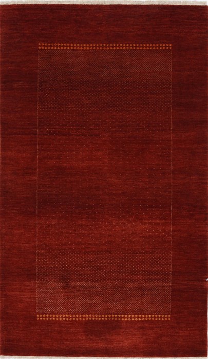 Gabbeh Red Hand Knotted 30 X 52 Area Rug 250-27684 Image 0