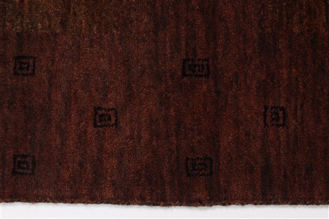 Gabbeh Brown Hand Knotted 30 X 52 Area Rug 250-27686 Image 2