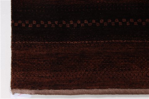 Gabbeh Brown Hand Knotted 30 X 52 Area Rug 250-27686 Image 4