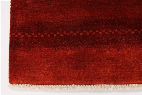 Gabbeh Red Hand Knotted 30 X 410 Area Rug 250-27688 Image 4
