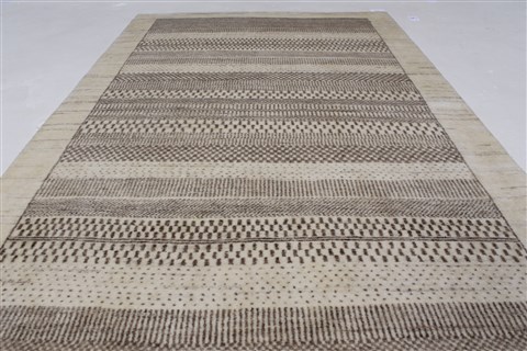 Gabbeh Beige Hand Knotted 211 X 410 Area Rug 250-27689 Image 3