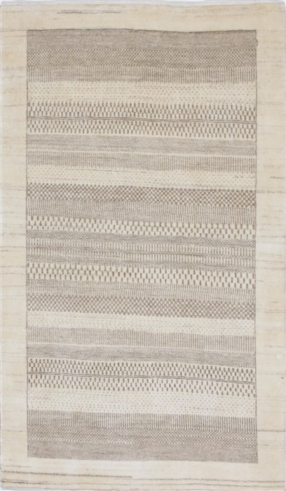 Gabbeh Beige Hand Knotted 211 X 410 Area Rug 250-27689 Image 0