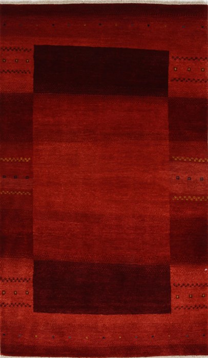 Gabbeh Red Hand Knotted 30 X 51 Area Rug 250-27694 Image 0
