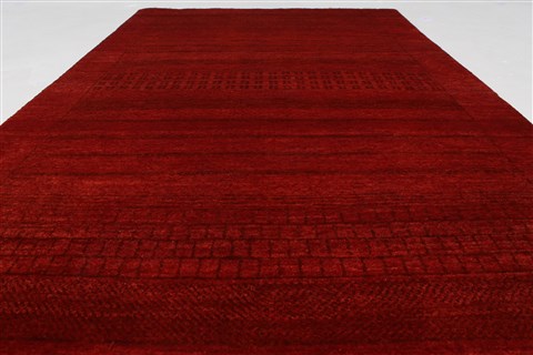 Gabbeh Red Hand Knotted 30 X 50 Area Rug 250-27696 Image 6