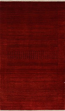 Gabbeh Red Hand Knotted 3'0" X 5'0"  Area Rug 250-27696