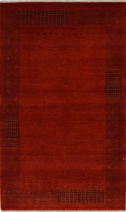 Gabbeh Red Hand Knotted 30 X 50 Area Rug 250-27697 Image 0