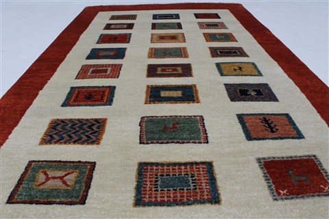 Gabbeh Multicolor Hand Knotted 30 X 51 Area Rug 250-27699 Image 2