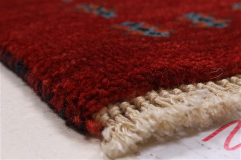 Gabbeh Red Hand Knotted 31 X 411 Area Rug 250-27701 Image 5