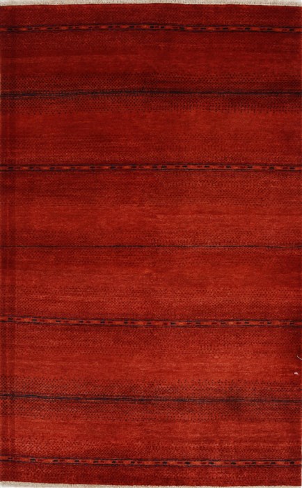 Gabbeh Red Hand Knotted 32 X 411  Area Rug 250-27703 Image 0