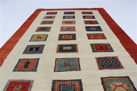 Gabbeh Multicolor Hand Knotted 30 X 411 Area Rug 250-27707 Image 2