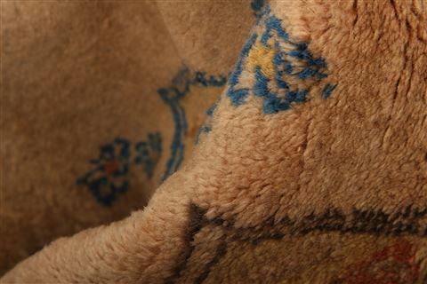Kerman Beige Runner Hand Knotted 20 X 51 Area Rug 253-27710 Image 2