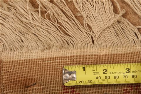 Kerman Beige Runner Hand Knotted 20 X 51 Area Rug 253-27710 Image 4