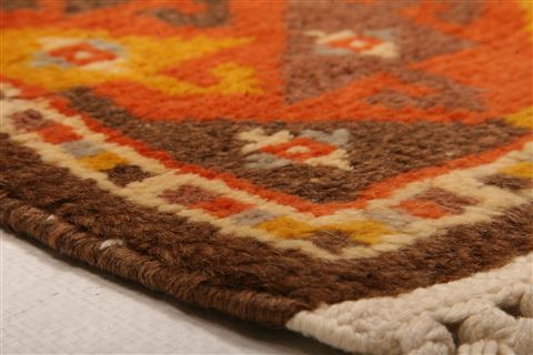 Shirvan Orange Hand Knotted 27 X 39 Area Rug 253-27712 Image 4