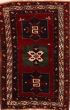 Armenian Red Hand Knotted 4'3" X 6'8"  Area Rug 100-27719