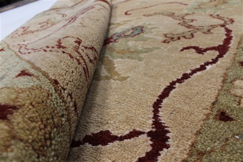 Chobi Beige Runner Hand Knotted 210 X 102 Area Rug 250-27725 Image 2