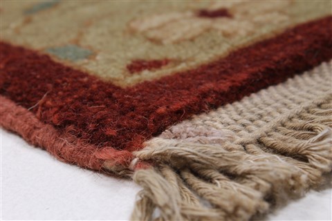 Chobi Beige Runner Hand Knotted 210 X 102 Area Rug 250-27725 Image 7