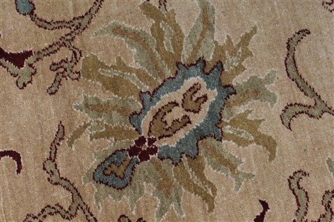 Chobi Beige Runner Hand Knotted 210 X 102 Area Rug 250-27725 Image 8