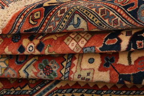 Qashqai Red Hand Knotted 55 X 610 Area Rug 253-27726 Image 3