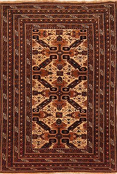 Shirvan Brown Hand Knotted 4'0" X 6'0"  Area Rug 100-27728
