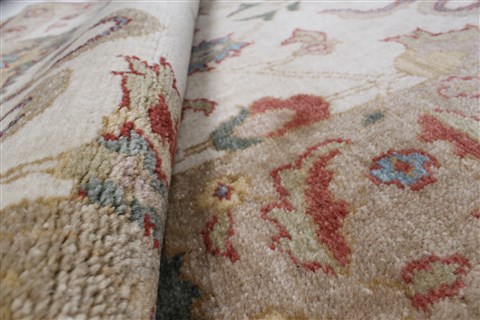 Chobi Beige Runner Hand Knotted 30 X 102 Area Rug 250-27730 Image 3