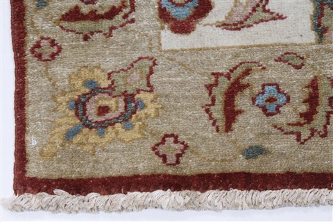 Chobi Beige Runner Hand Knotted 30 X 102 Area Rug 250-27730 Image 7