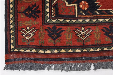 Kazak Red Runner Hand Knotted 210 X 98 Area Rug 250-27732 Image 5