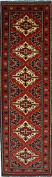 Pakistani Kazak Red Runner 10 to 12 ft Wool Carpet 27732