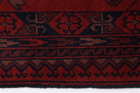 Kunduz Blue Runner Hand Knotted 27 X 95 Area Rug 250-27736 Image 4