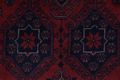 Kunduz Blue Runner Hand Knotted 27 X 95 Area Rug 250-27736 Image 9