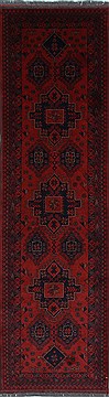 Kunduz Blue Runner Hand Knotted 2'7" X 9'5"  Area Rug 250-27736