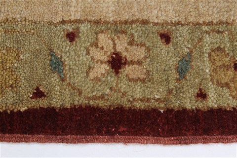 Chobi Beige Runner Hand Knotted 210 X 102 Area Rug 250-27737 Image 1