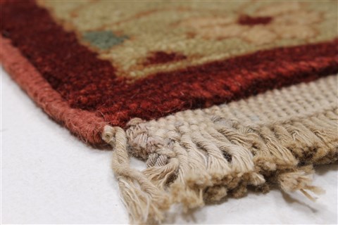 Chobi Beige Runner Hand Knotted 210 X 102 Area Rug 250-27737 Image 5